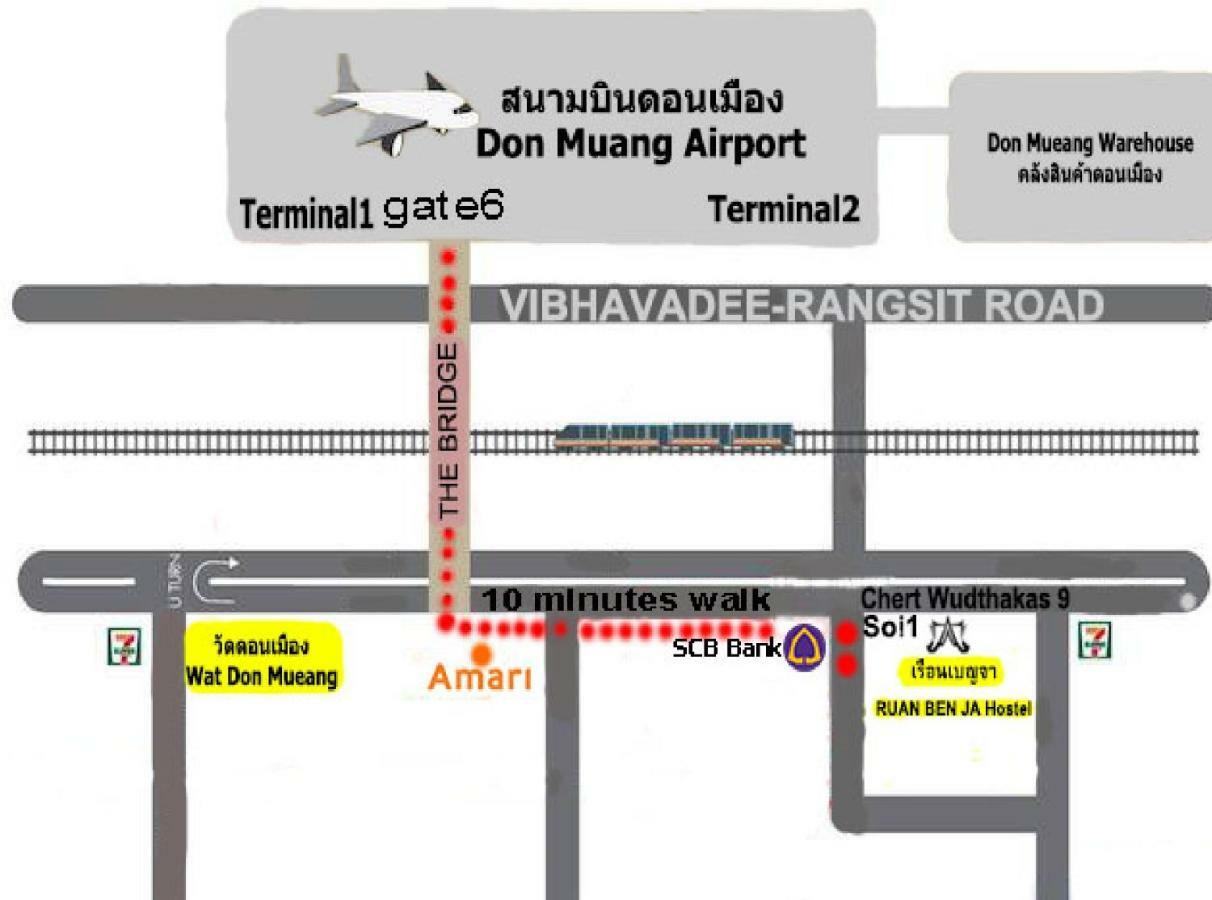 Ruan Ben Ja Don Mueang,Bangkok Hostel 외부 사진